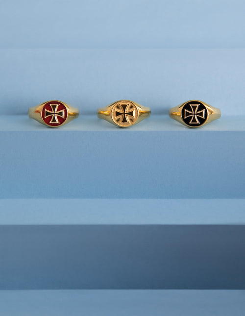 Anel Cruz de Malta Gold