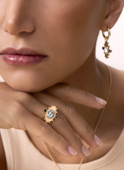 Anel Olho Topázio Gold - Garden