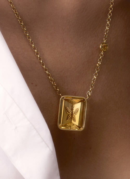 Colar Citrino Lapidado - Garden