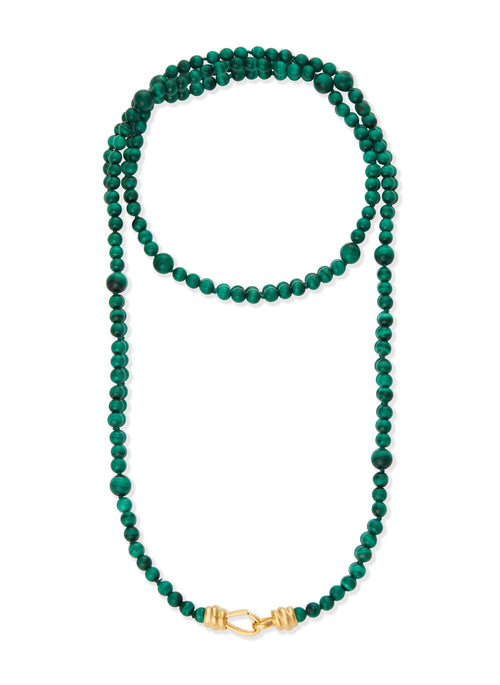 Colar Longo Malaquita Gold