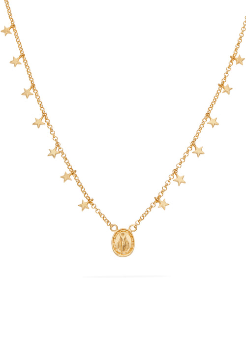 Colar com Pingentes Nossa Senhora das Graças Gold