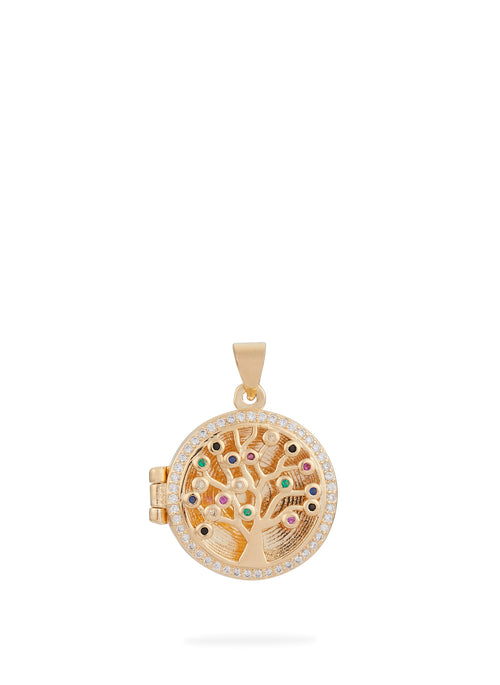 Relicário Árvore da Vida Gold - Raízes da Vida