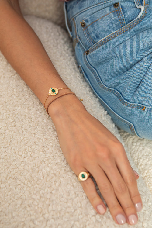 Pulseira Regulável Green Gold - Vintage