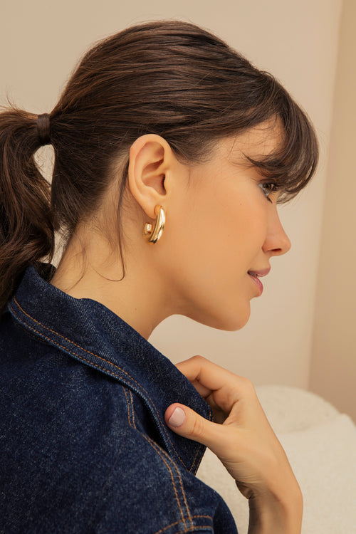 Meia Argola Gold - Bold
