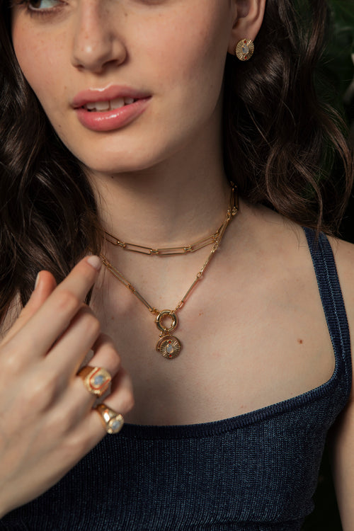 Anel Arco Coral Gold  - Vintage