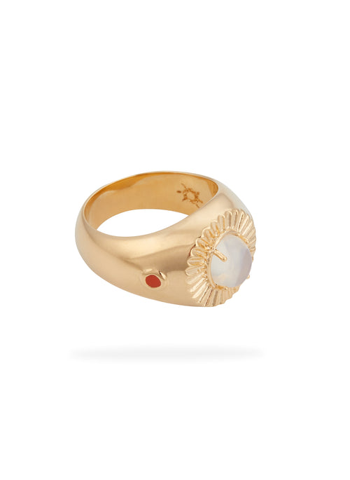 Anel Coral Gold  - Vintage