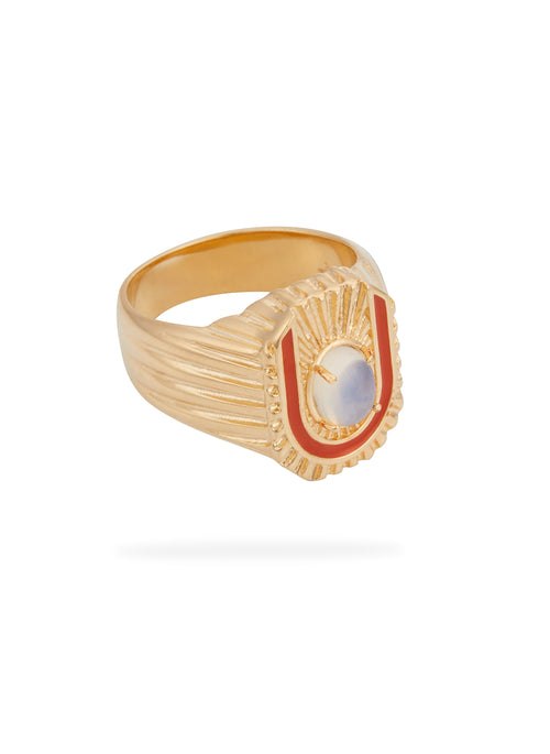 Anel Arco Coral Gold  - Vintage