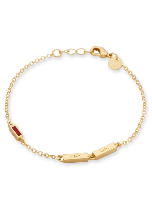 Pulseira Emunah 4 nomes de D'us Gold - Raízes da Vida