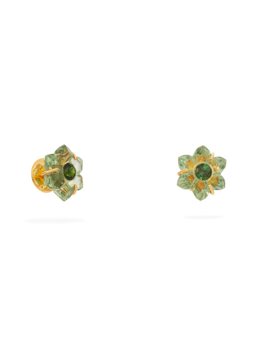 Brinco Flor Pedra Natural - Garden