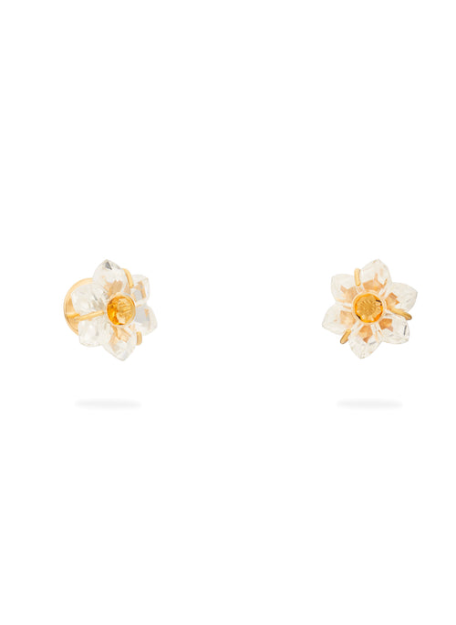 Brinco Flor Pedra Natural - Garden