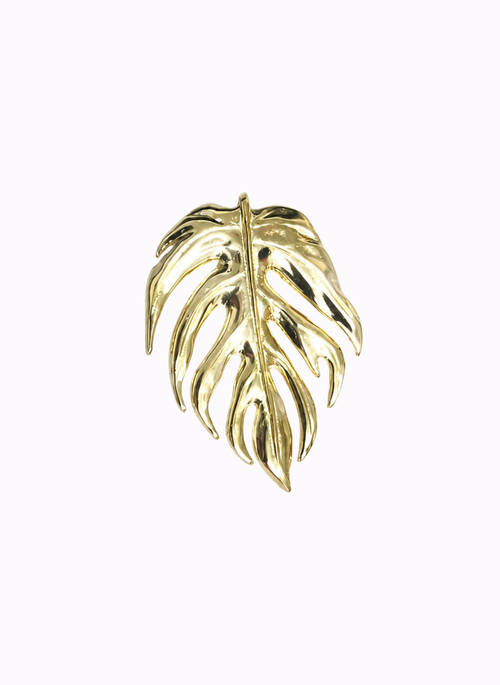 Broche Pingente Folha Gold