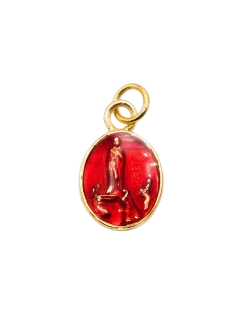 Pingente Nossa Senhora de Fatima Esmalte Vitrificado