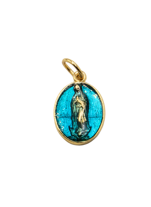 Pingente Nossa Senhora de Guadalupe Esmalte Vitrificado