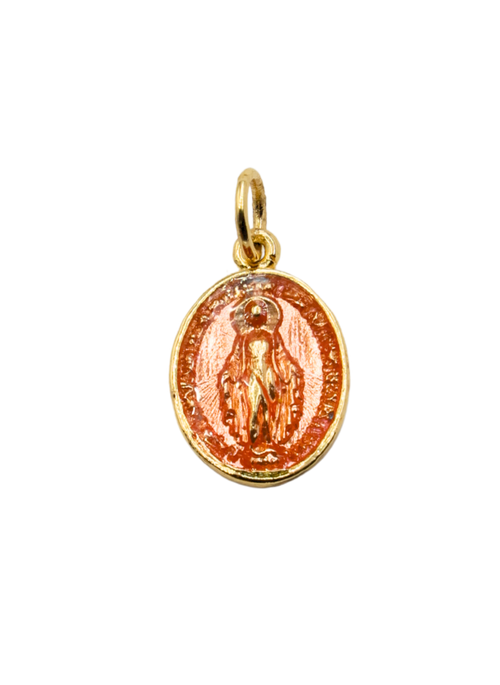 Pingente Nossa Senhora das Graças Esmalte Vitrificado