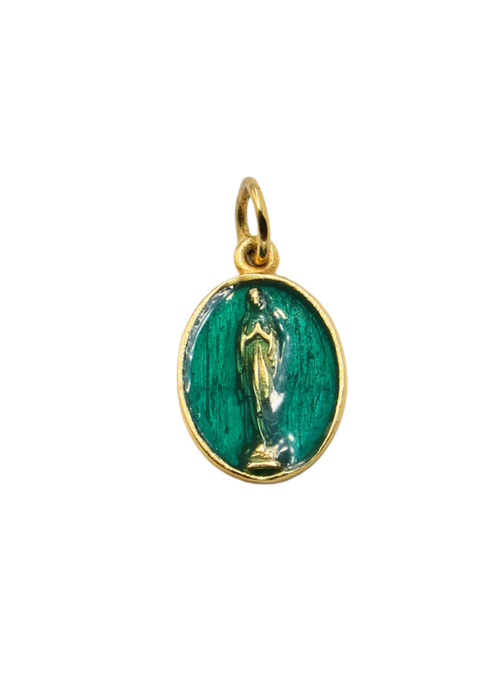 Pingente de Nossa Senhora de Lourdes Esmalte Vitrificado