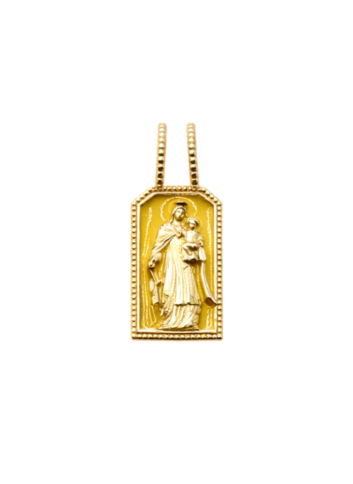 Pingente Nossa Senhora do Carmo Esmaltado Gold