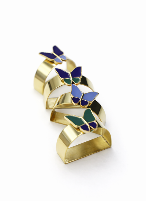 Kit 4 Porta Guardanapos Navy