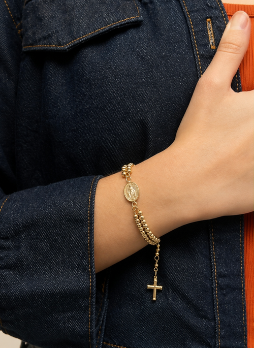 Pulseira Terço Gold
